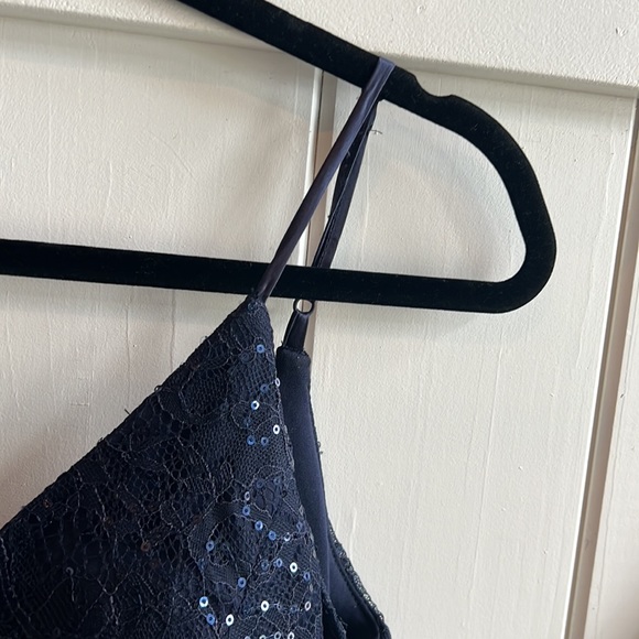 SALE Size 7 Junior Be Smart Navy High Low Cocktail Dress - Picture 3 of 10